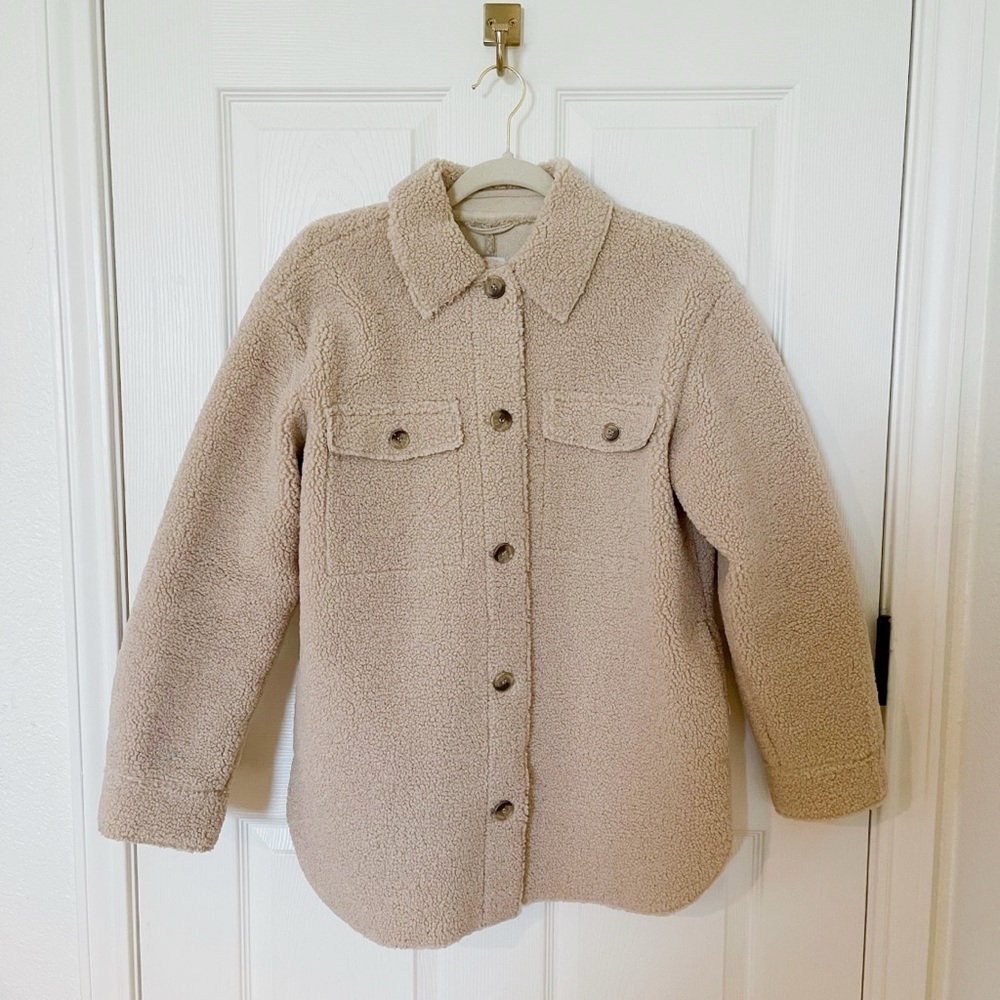 Joie Faux Fur Sherpa Shacket - XS